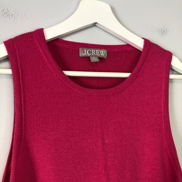 J Crew Pink Ribbed Lyocell Tencel Blend Sweater Tank XL - Picture 4 of 11